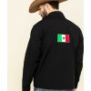 Men'S Clothing * | Ariat Men'S Black Mexico Flag Team Softshell Jacket Outlet