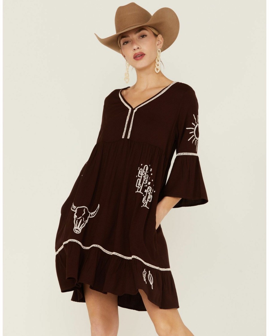 Women'S Clothing * | Ariat Women'S Embroidered Western Stories Long Sleeve Dress Sale