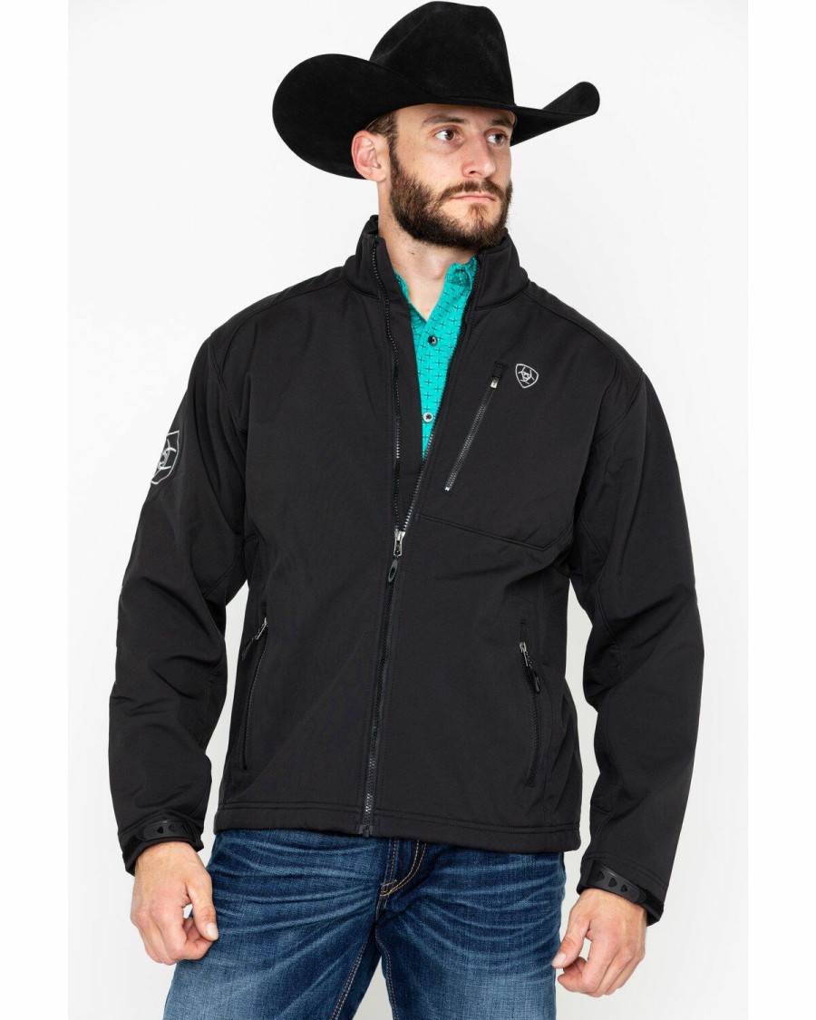 Men'S Clothing * | Ariat Men'S Black Logo 2.0 Softshell Jacket Discount