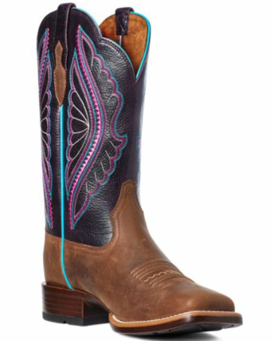 Boots & Shoes * | Ariat Women'S Shadow Primetime Western Boots Wide Square Toe Sale