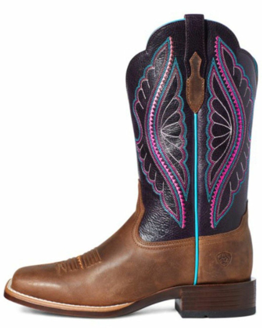 Boots & Shoes * | Ariat Women'S Shadow Primetime Western Boots Wide Square Toe Sale