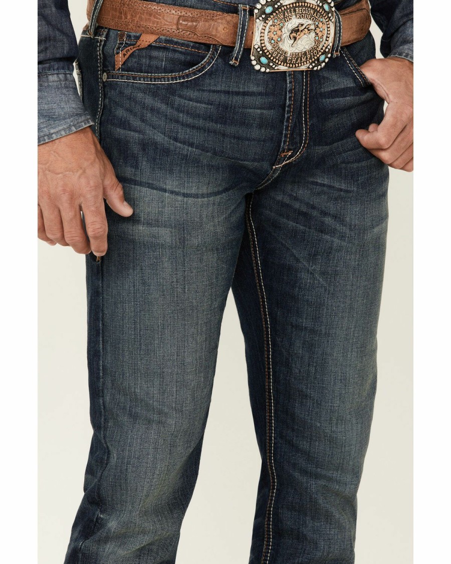 Men'S Clothing * | Ariat Men'S M8 Benton Holston Medium Wash Modern Tekstretch Slim Straight Jeans Sale