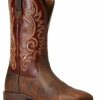 Boots & Shoes * | Ariat Men'S Bar Top Barrel Brown Lasco Ultra Performance Western Boot Wide Square Toe Clearance