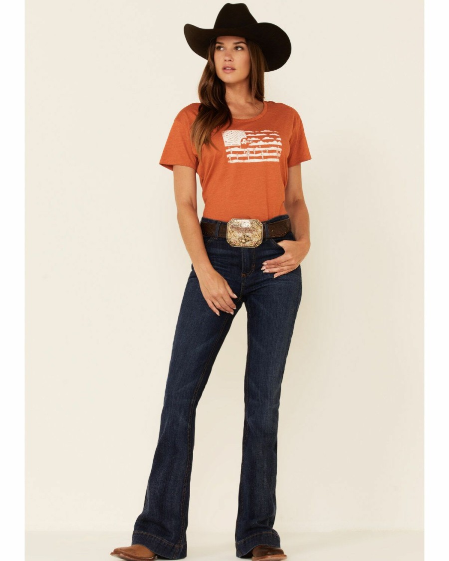 Women'S Clothing * | Ariat Women'S Desert Flag Graphic Tee Outlet