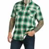 Men'S Clothing * | Ariat Men'S Rebar Amazon Plaid Durastretch Short Sleeve Button-Down Work Shirt Tall Clearance