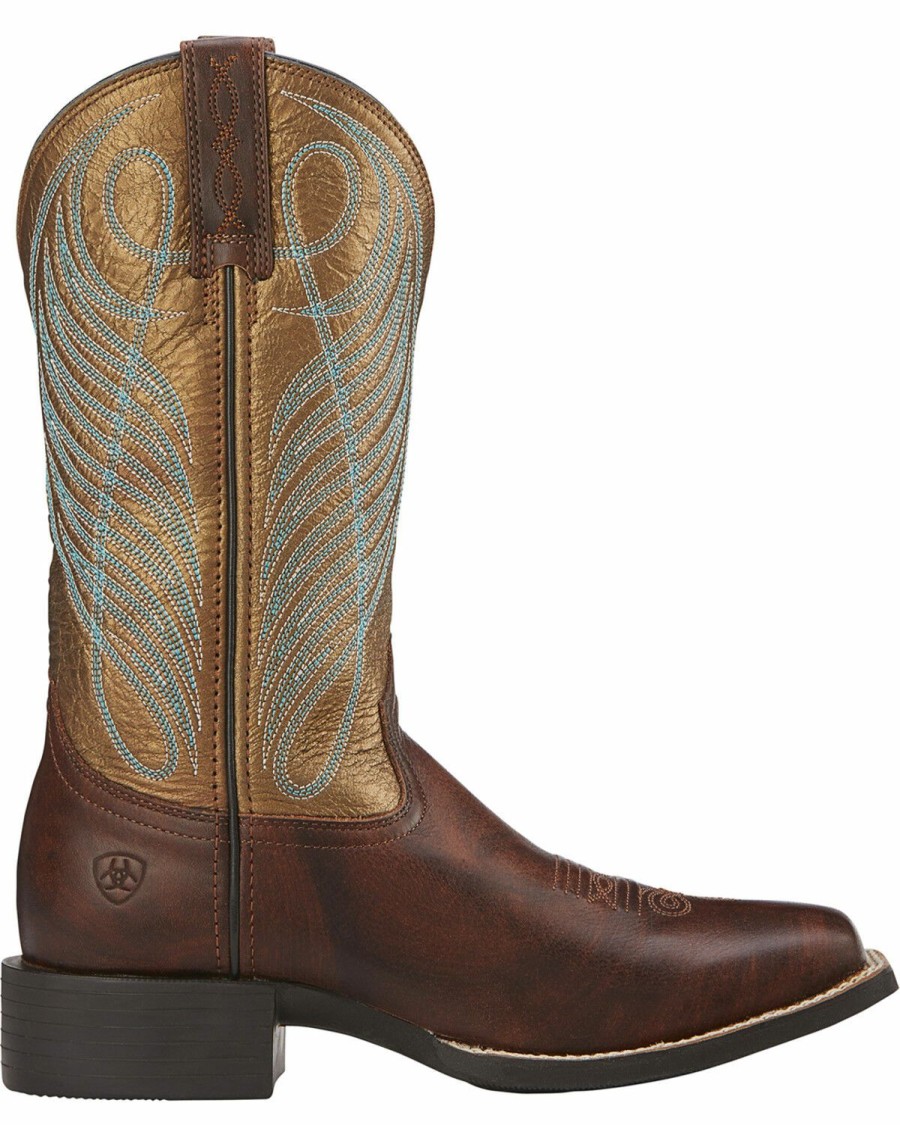 Boots & Shoes * | Ariat Women'S Round Up Cowgirl Boots -Square Toe Sale