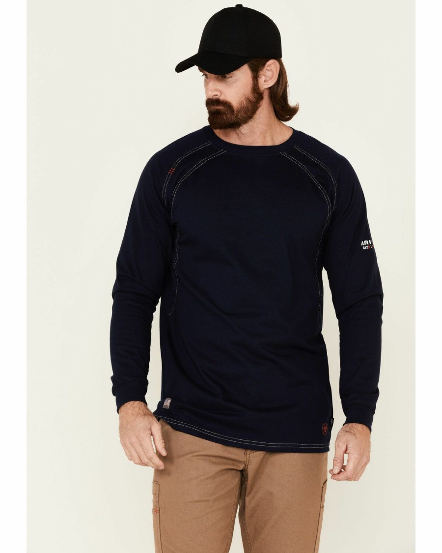 Men'S Clothing * | Ariat Men'S Knit Fire Resistant Work Crew Long Sleeve Sale