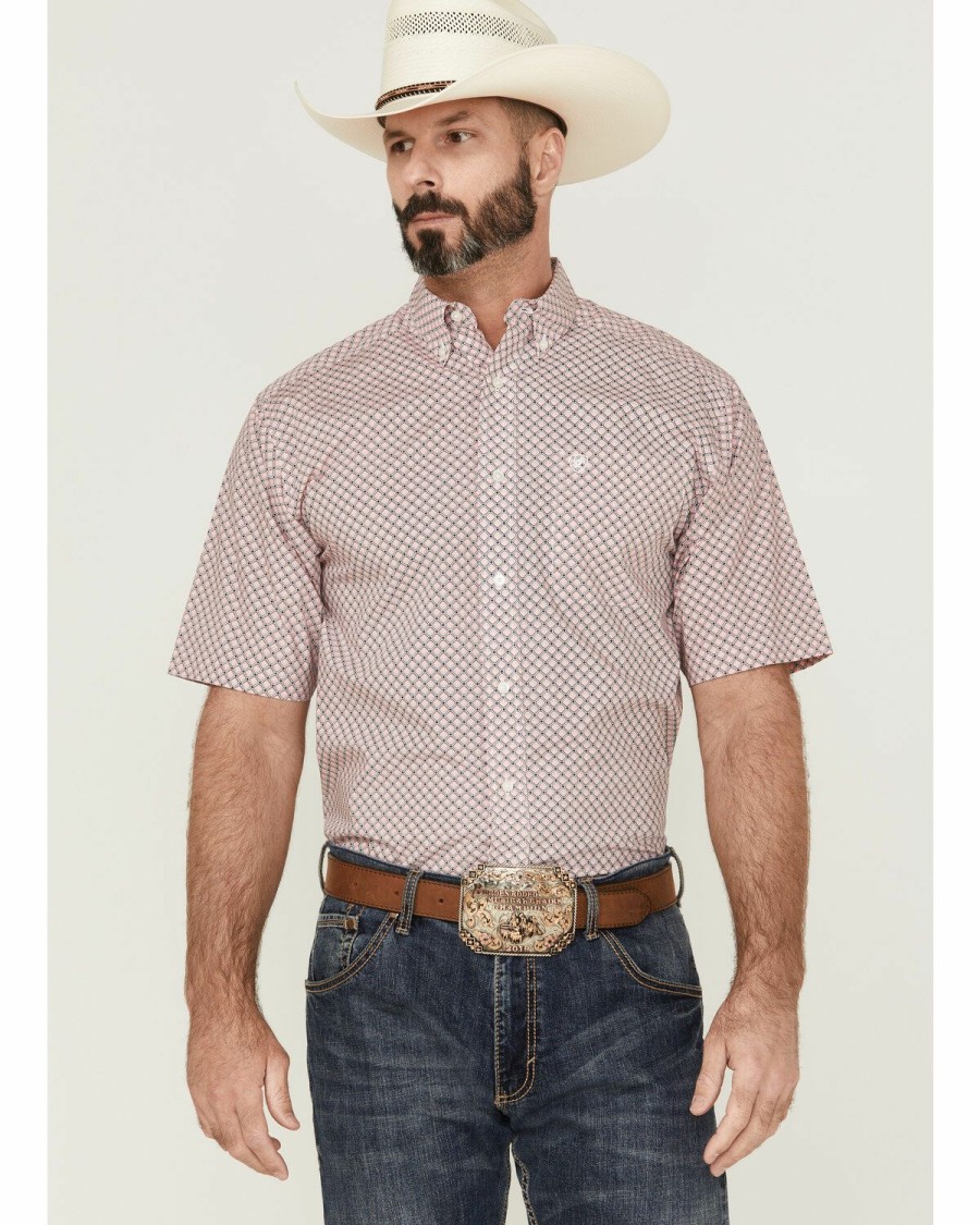 Men'S Clothing * | Ariat Men'S Jones Geo Print Button-Down Western Shirt Sale