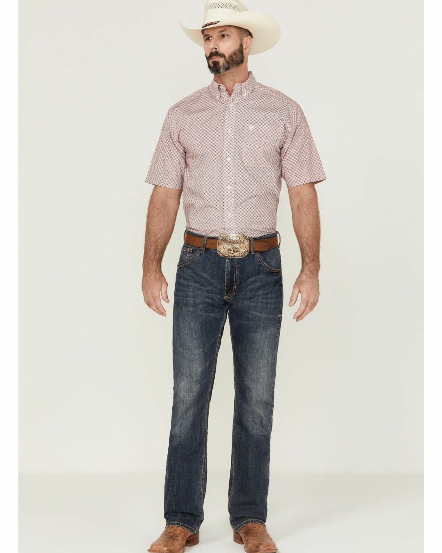 Men'S Clothing * | Ariat Men'S Jones Geo Print Button-Down Western Shirt Sale