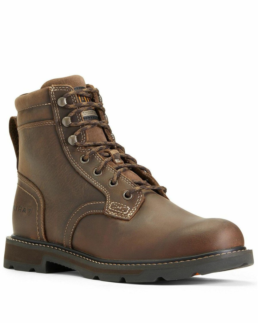 Boots & Shoes * | Ariat Men'S 6 Groundbreaker Lace-Up Work Boots Discount