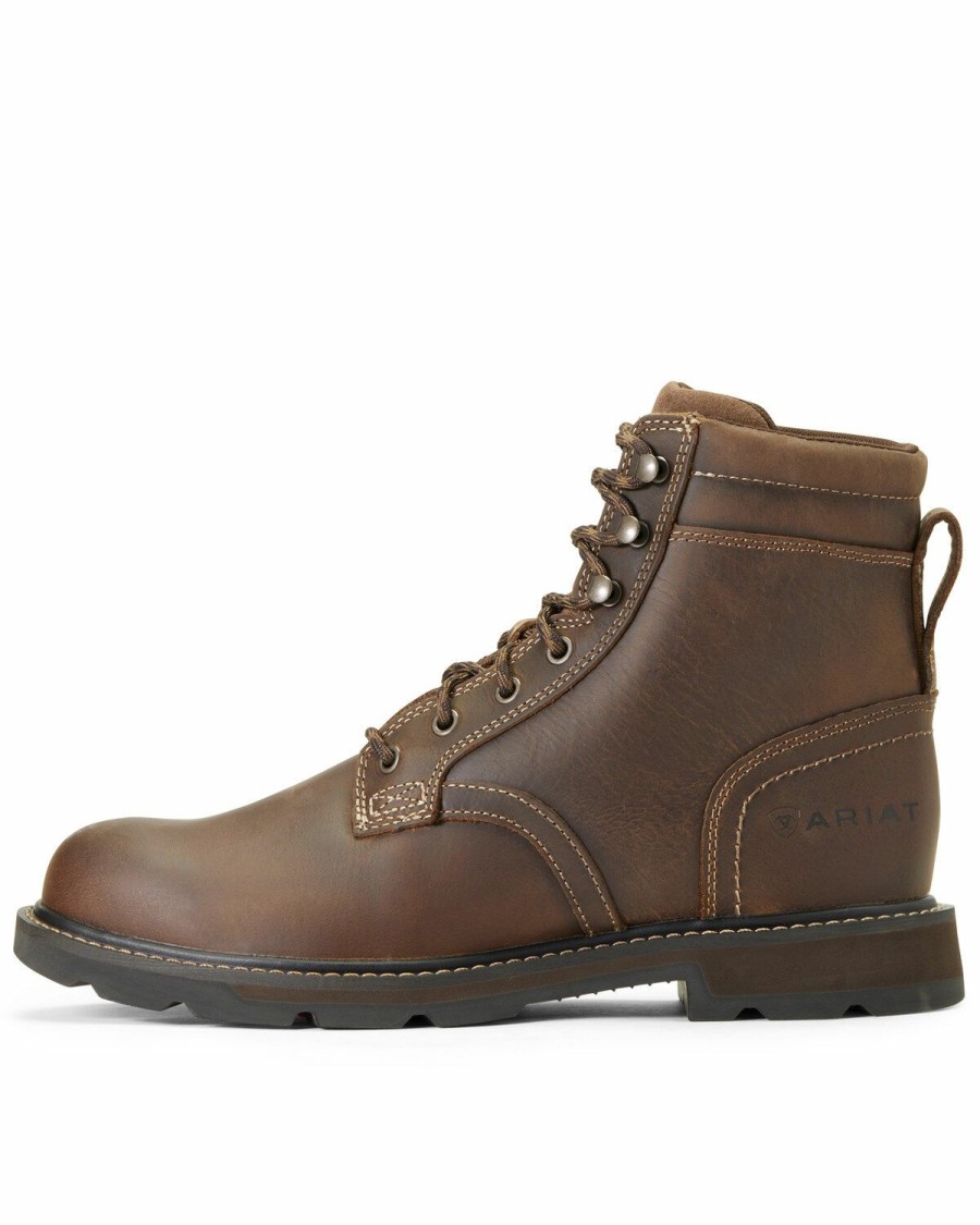 Boots & Shoes * | Ariat Men'S 6 Groundbreaker Lace-Up Work Boots Discount