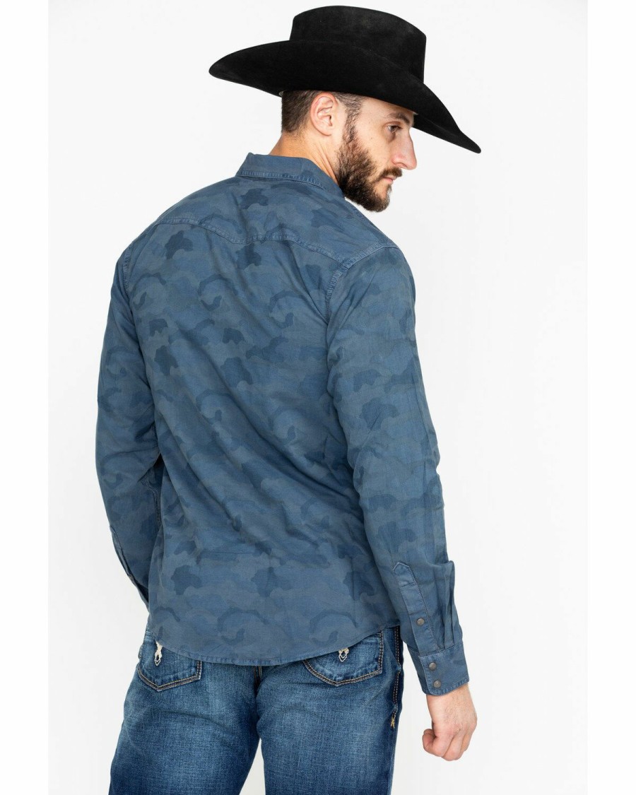 Men'S Clothing * | Ariat Men'S Rackard Retro Camo Long Sleeve Western Shirt Sale