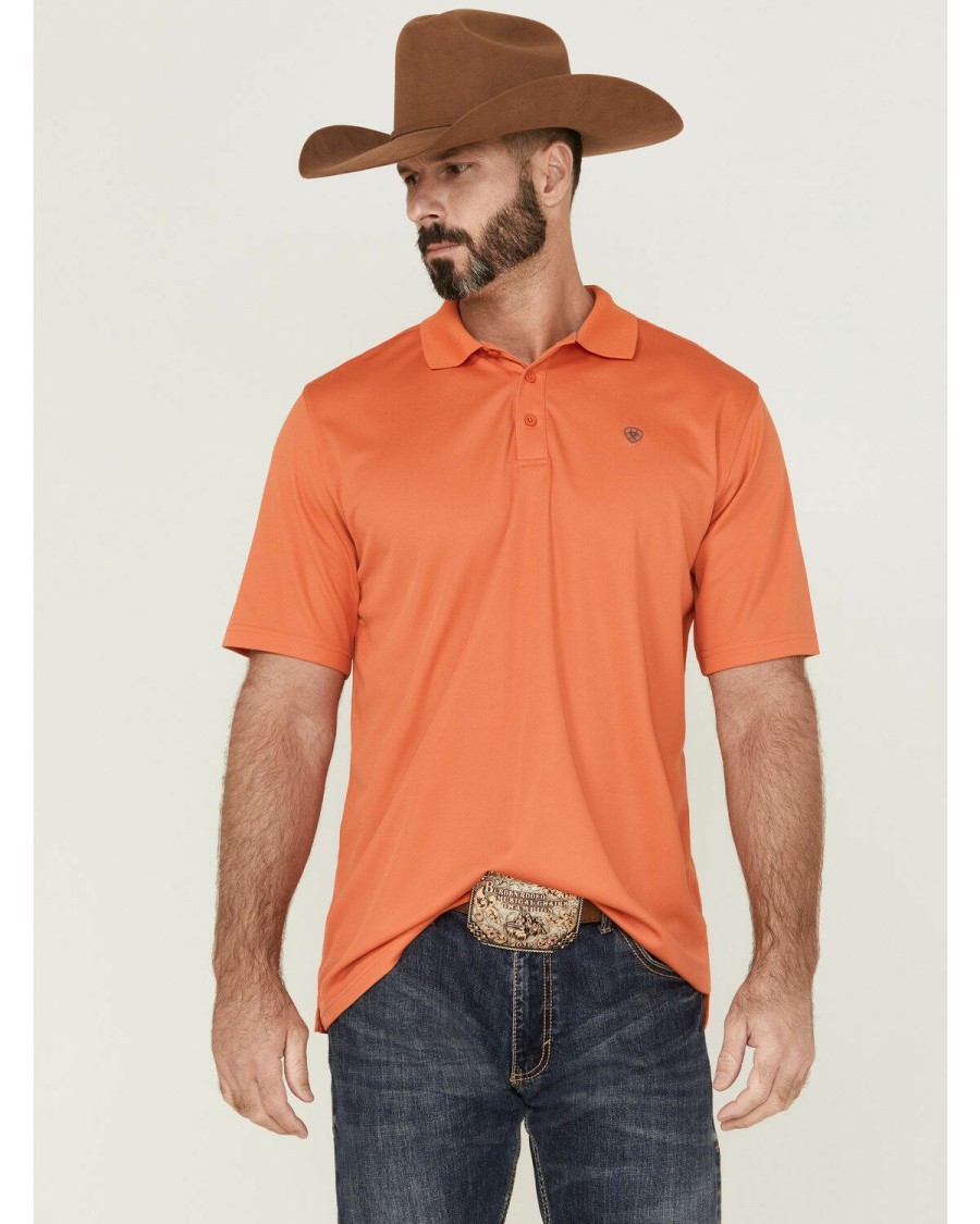 Men'S Clothing * | Ariat Men'S Koi Short Sleeve Tek Polo Shirt Online