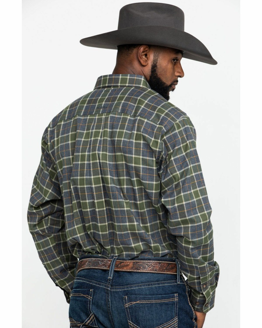 Men'S Clothing * | Ariat Men'S Eldridge Performance Flannel Long Sleeve Western Shirt Outlet