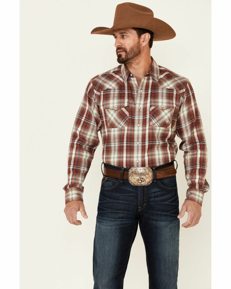 Men'S Clothing * | Ariat Men'S Hamelin Retro Plaid Long Sleeve Snap Western Shirt Outlet