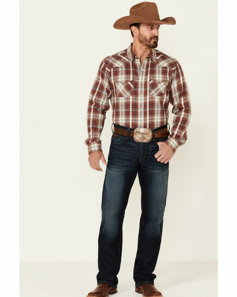 Men'S Clothing * | Ariat Men'S Hamelin Retro Plaid Long Sleeve Snap Western Shirt Outlet