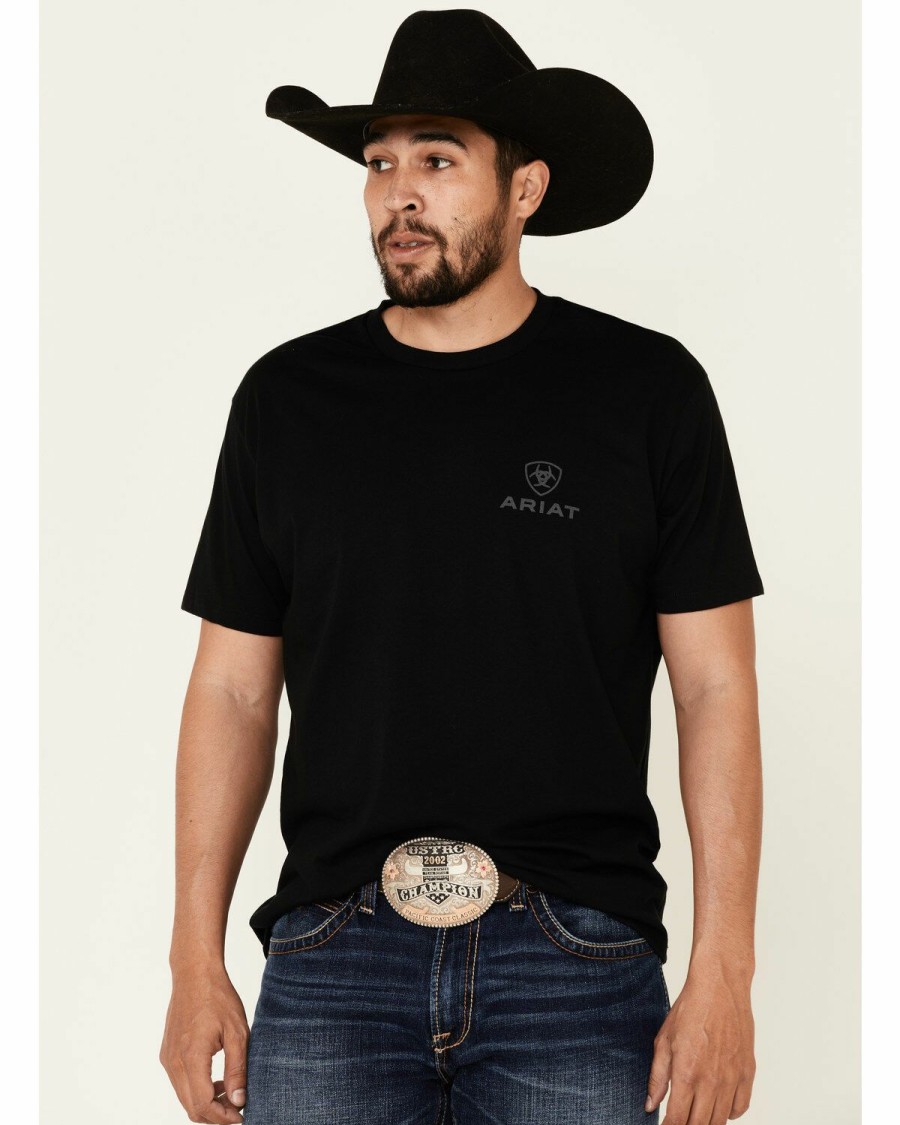 Men'S Clothing * | Ariat Men'S Black Corporate Logo Graphic T-Shirt Outlet