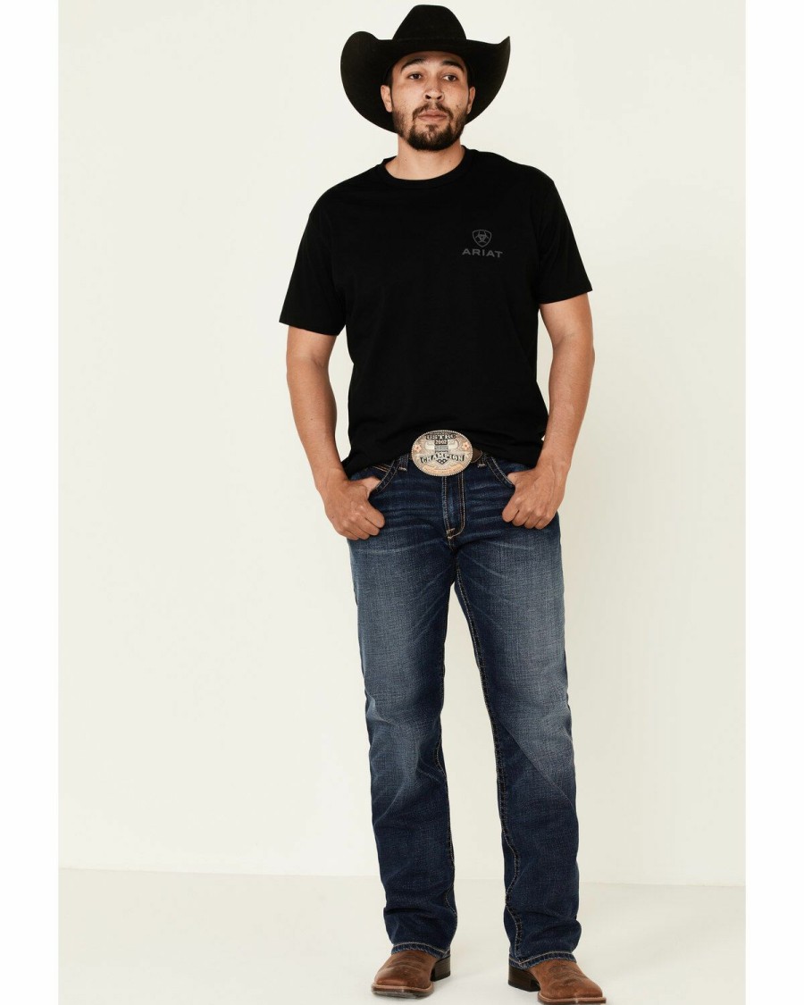 Men'S Clothing * | Ariat Men'S Black Corporate Logo Graphic T-Shirt Outlet