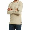 Men'S Clothing * | Ariat Men'S Fr Solid Khaki Base Layer Long Sleeve Work T-Shirt Tall Outlet