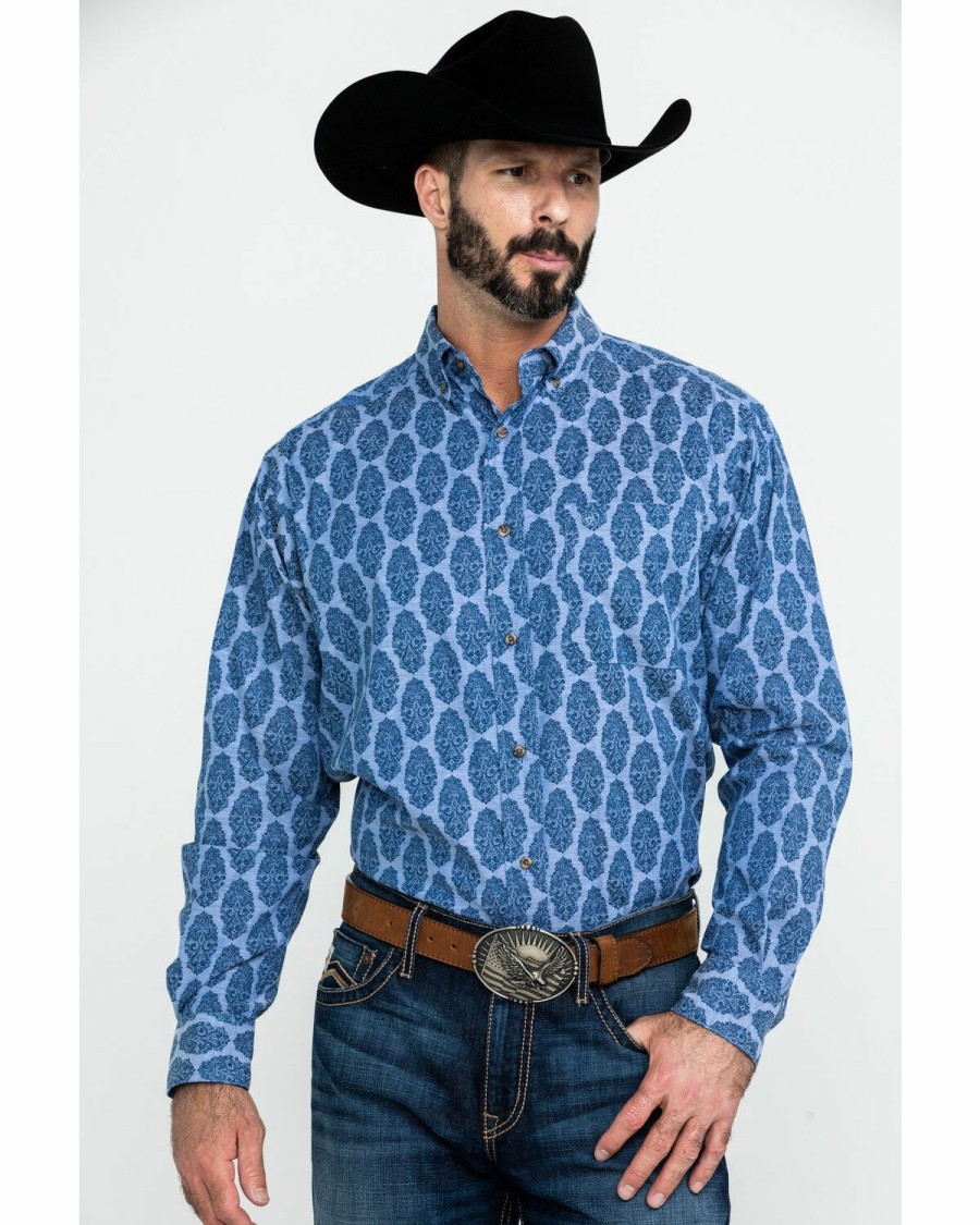 Men'S Clothing * | Ariat Men'S Ajax Stretch Paisley Print Long Sleeve Western Shirt Online