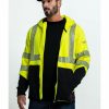 Men'S Clothing * | Ariat Men'S Fr Hi-Vis Full Zip Hooded Work Jacket Big Online