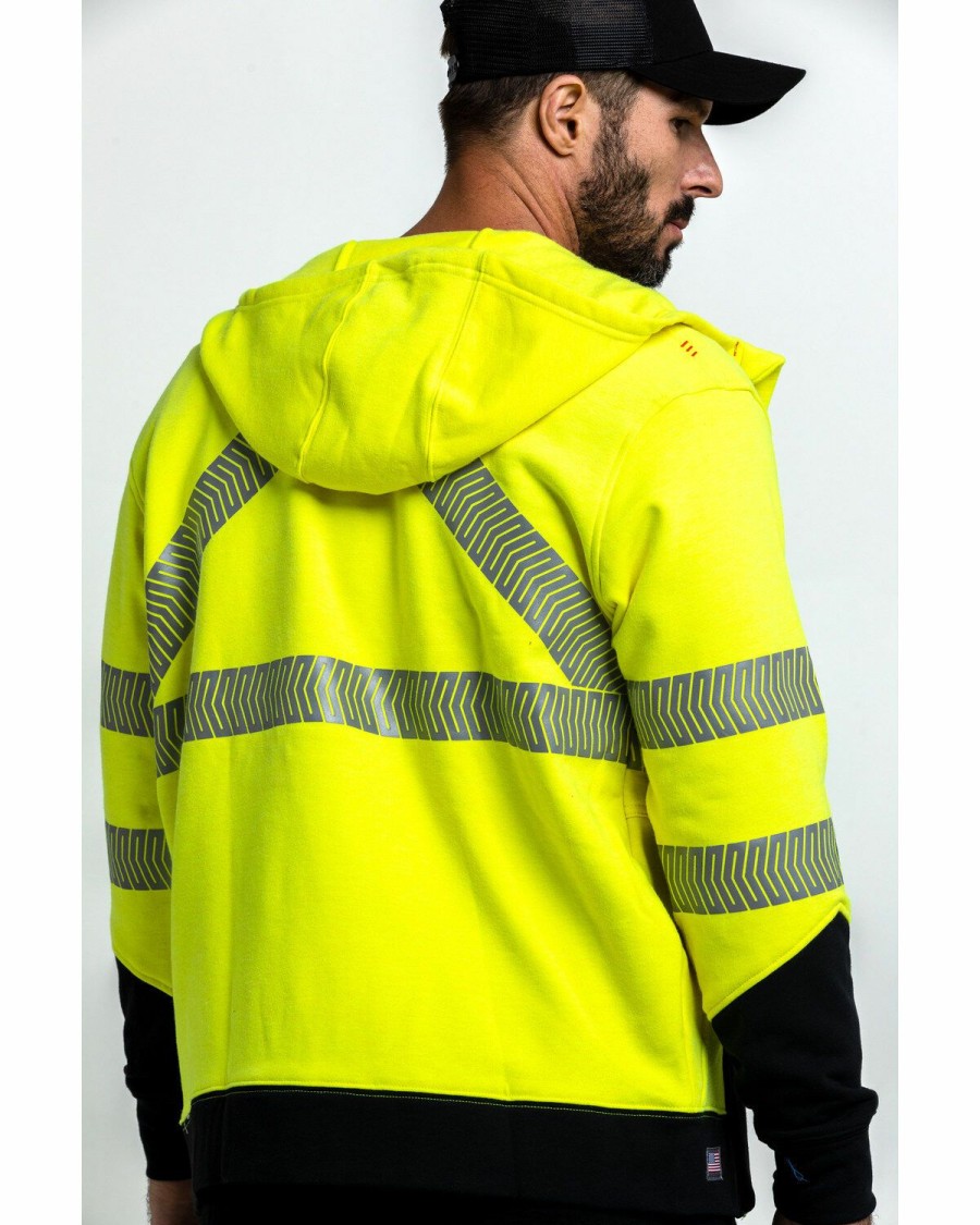 Men'S Clothing * | Ariat Men'S Fr Hi-Vis Full Zip Hooded Work Jacket Big Online