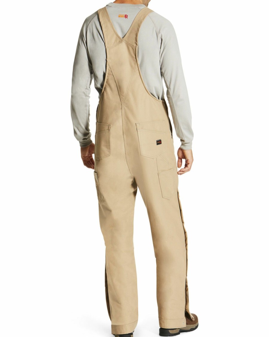 Men'S Clothing * | Ariat Men'S Beige Fr Insulated Bib Overalls Big Online