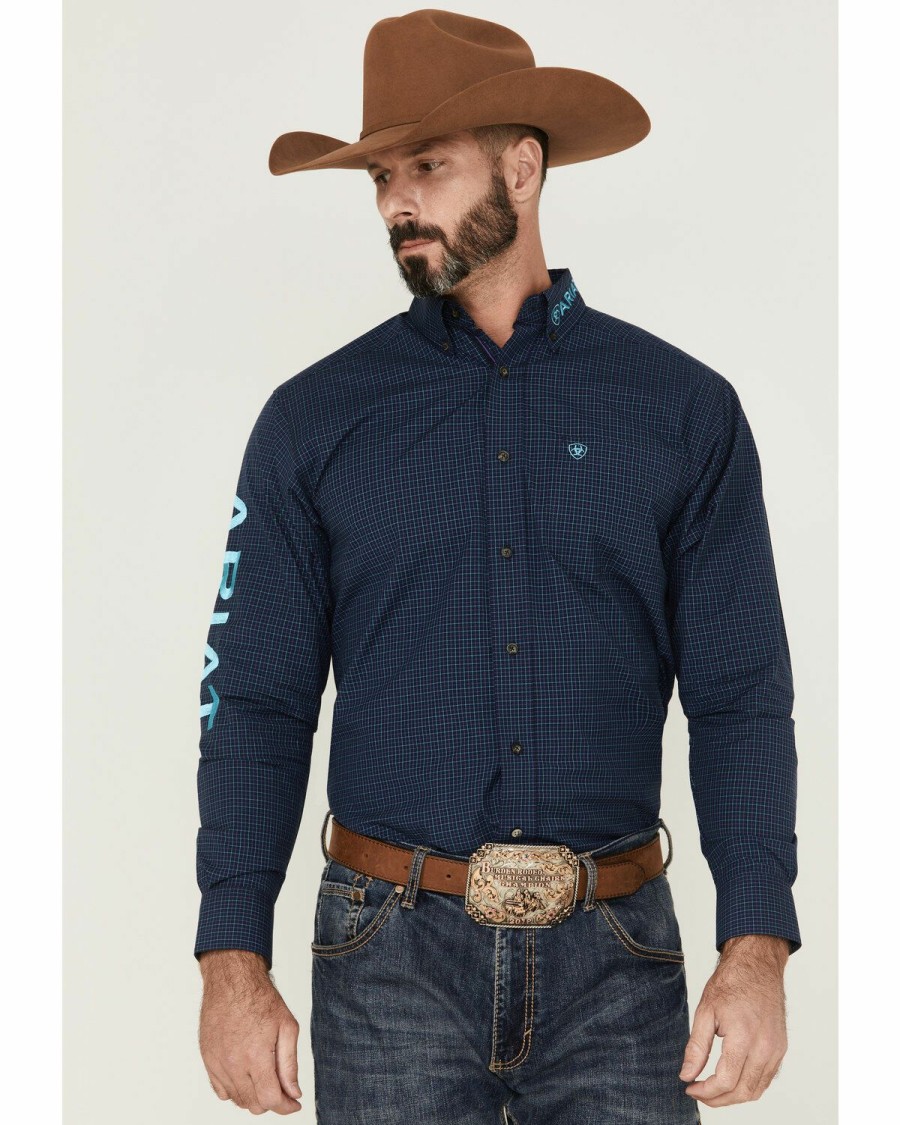 Men'S Clothing * | Ariat Men'S Team Scully Check Plaid Western Shirt Discount