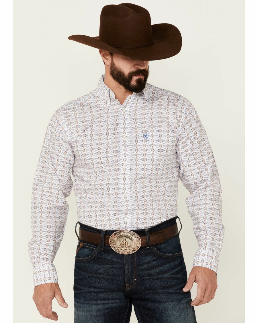 Men'S Clothing * | Ariat Men'S Ivan Southwestern Print Long Sleeve Button-Down Western Shirt Clearance