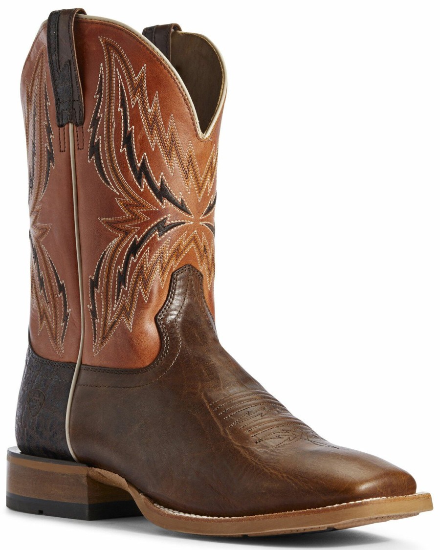 Boots & Shoes * | Ariat Men'S Arena Rebound Western Boots Wide Square Toe Outlet