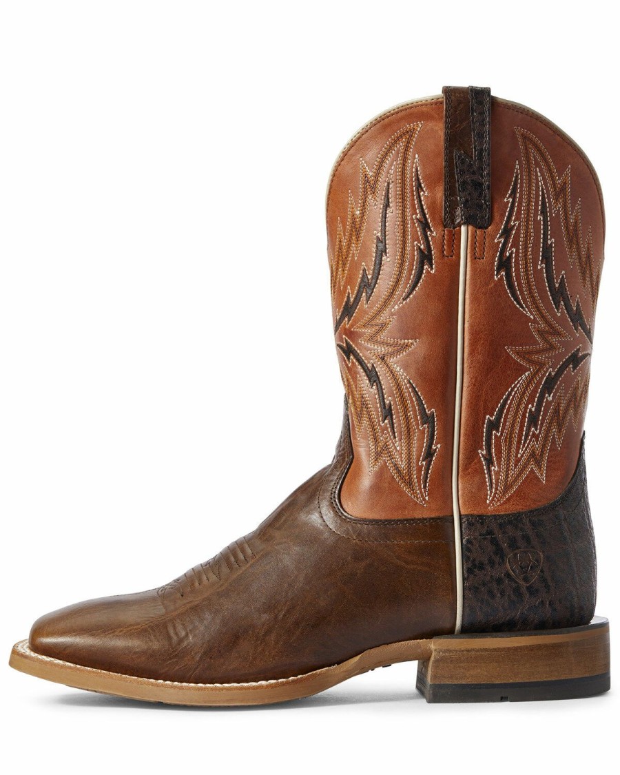 Boots & Shoes * | Ariat Men'S Arena Rebound Western Boots Wide Square Toe Outlet