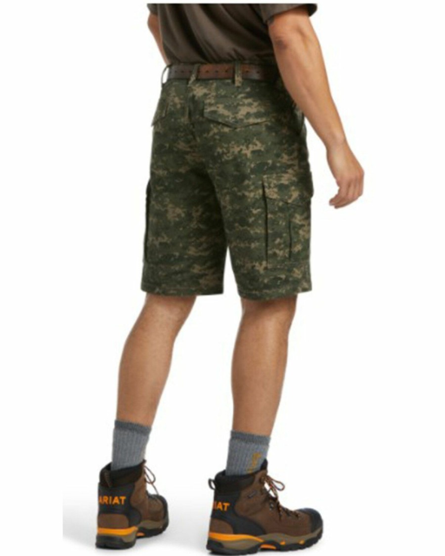 Men'S Clothing * | Ariat Men'S Rebar Durastretch Made Tough Camo Cargo Work Shorts Online