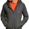 Men'S Clothing * | Ariat Men'S Grey Rebar Duracanvas Hooded Work Jacket Clearance