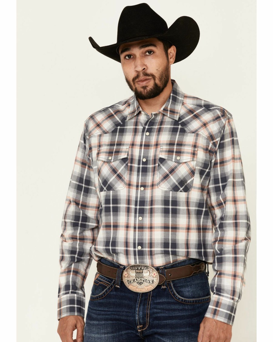 Men'S Clothing * | Ariat Men'S Adam Large Plaid Retro Long Sleeve Western Shirt Clearance