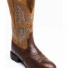 Boots & Shoes * | Ariat Barrel Brown Stockman Cowboy Boots Round Toe Clearance