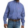 Men'S Clothing * | Ariat Men'S Fr Murphy Geo Print Logo Durastretch Long Sleeve Button-Down Work Shirt Outlet