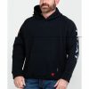 Men'S Clothing * | Ariat Men'S Black Fr Primo Fleece Logo Hooded Work Sweatshirt Big Sale