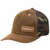 Men'S Clothing * | Ariat Men'S Oilskin Camo Print Leather Logo Ball Cap Outlet