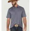 Men'S Clothing * | Ariat Men'S Folkstone Grey Short Sleeve Tek Polo Shirt Clearance