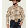 Men'S Clothing * | Ariat Men'S Olen Plaid Team Logo Long Sleeve Button-Down Western Shirt Outlet