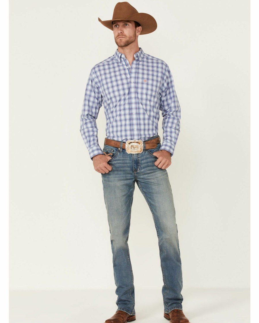 Men'S Clothing * | Ariat Men'S Quanah Small Plaid Long Sleeve Button-Down Western Shirt Discount