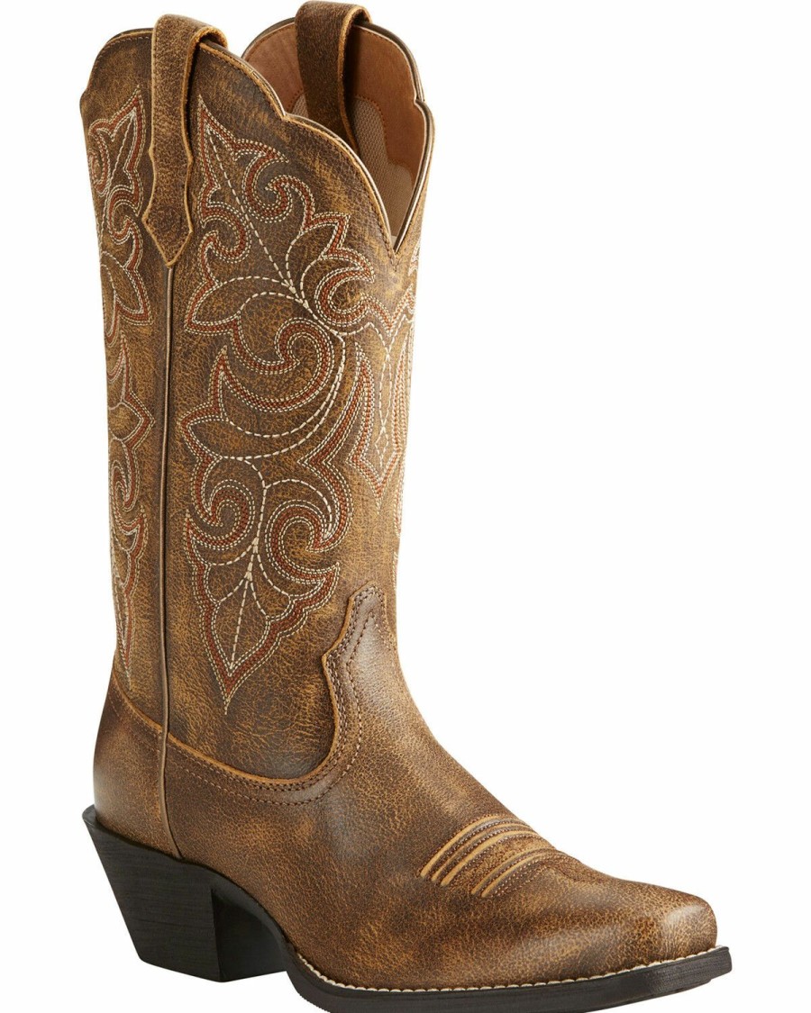 Boots & Shoes * | Ariat Women'S Round Up Square Toe Western Boots Sale