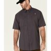 Men'S Clothing * | Ariat Men'S Solid Charcoal Tek Short Sleeve Button-Down Western Shirt Sale