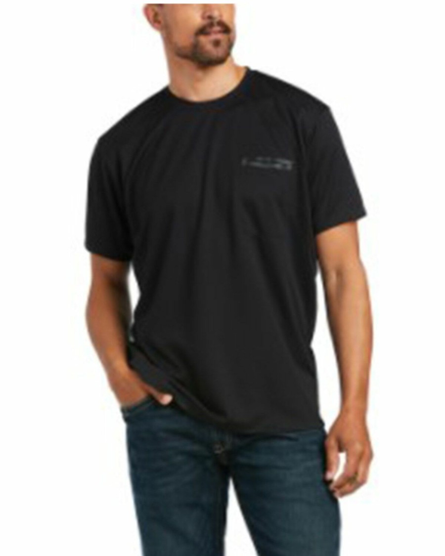 Men'S Clothing * | Ariat Men'S Rabar Polartec Elite All Season Work Pocket T-Shirt Sale