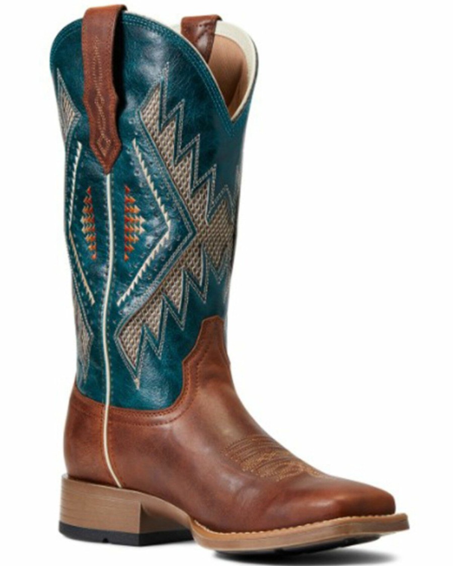 Boots & Shoes * | Ariat Women'S Sienna Venttek 360 Cpr Western Boots Broad Square Toe Clearance