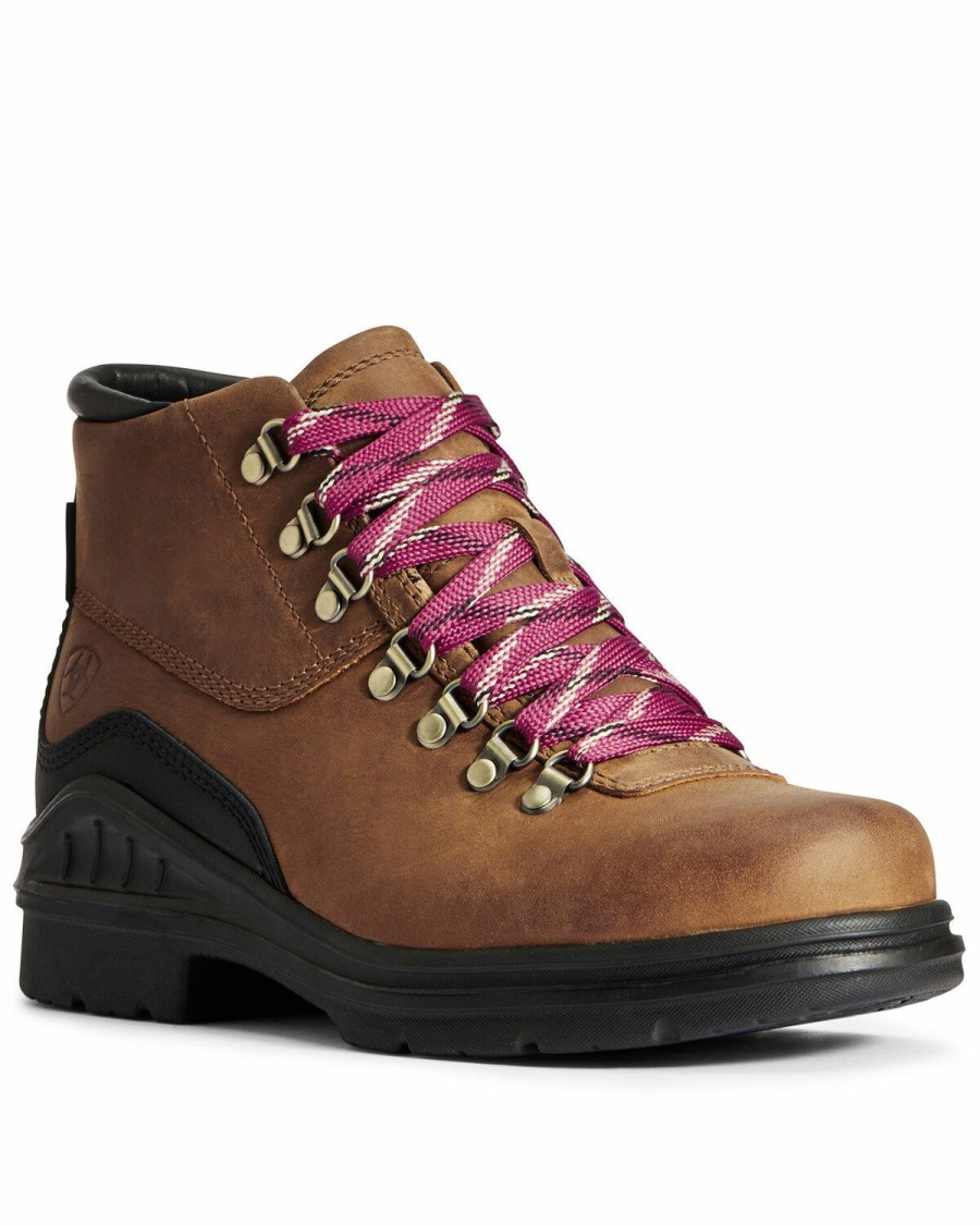 Boots & Shoes * | Ariat Women'S Barnyard Lace-Up Boots Round Toe Sale