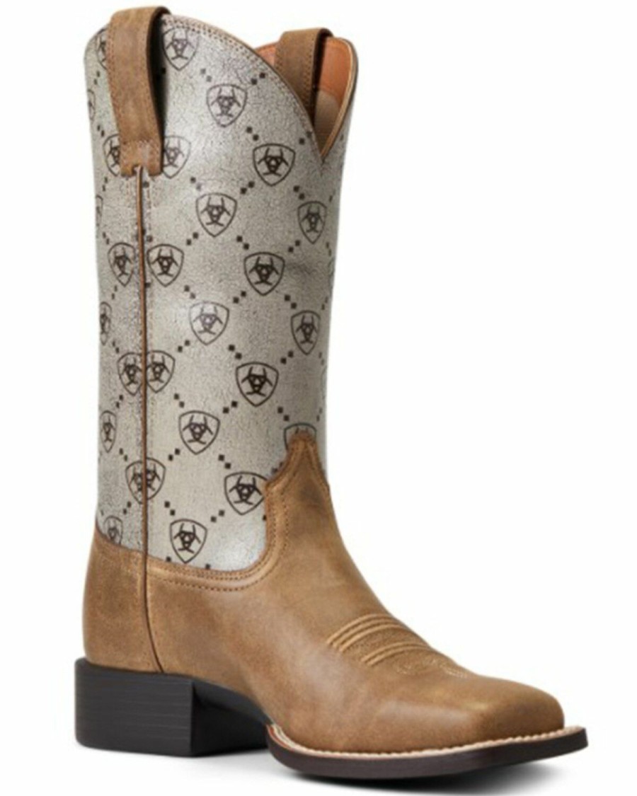 Boots & Shoes * | Ariat Women'S Round Up Western Boots Wide Square Toe Clearance