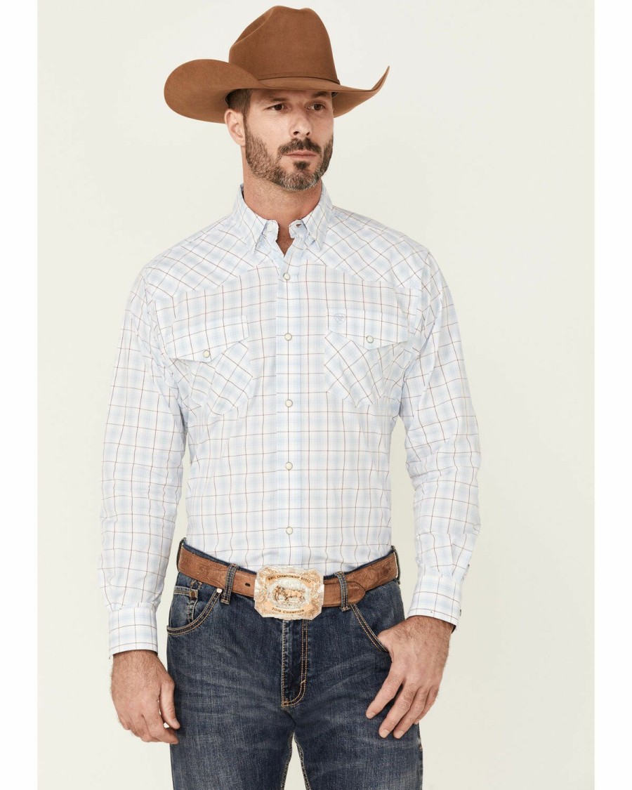 Men'S Clothing * | Ariat Men'S Relentless Ferric Stretch Plaid Long Sleeve Snap Western Shirt Discount