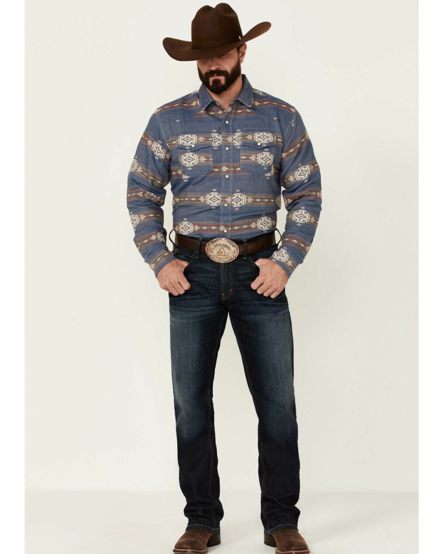 Men'S Clothing * | Ariat Men'S Hector Retro Southwestern Print Long Sleeve Snap Western Shirt Clearance