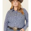 Women'S Clothing * | Ariat Women'S Wrinkle Resist Desert Spring Kirby Long Sleeve Western Shirt Plus Discount